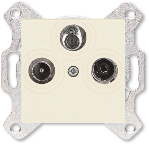 Розетка TV+R+SAT Оконечная без рамки ABB EPJ Levit 1-м. слоновая кость картинка